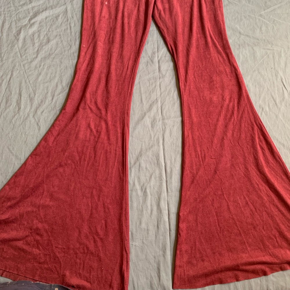 Burgundy Bell Bottoms/ Flares - Picture 2 of 2